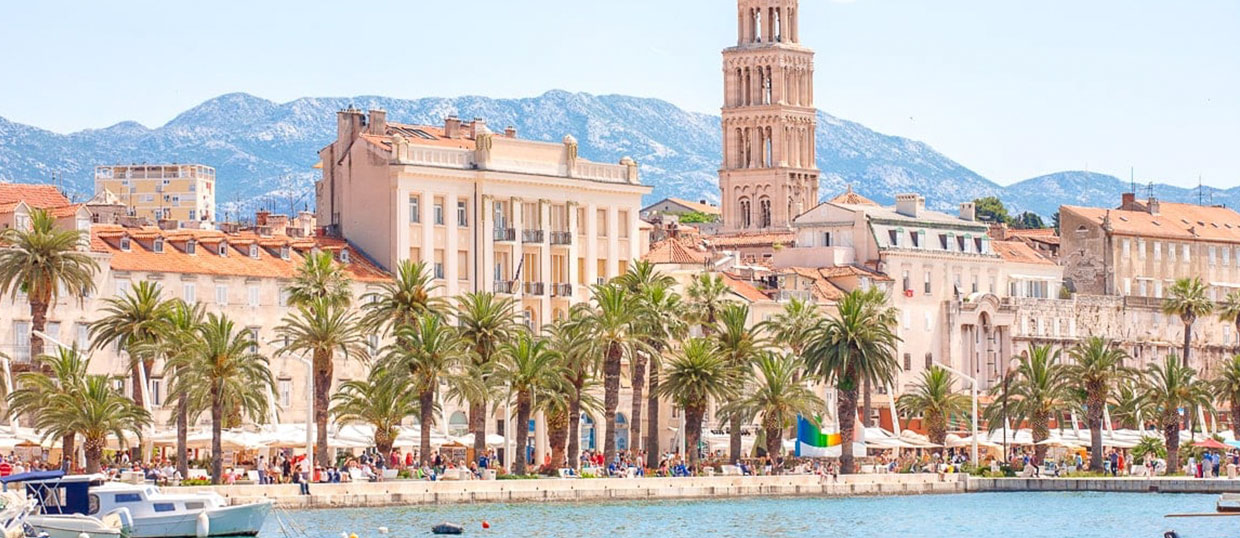 Old town and harbor of Split – popular excursion during a Dalmatia holiday
